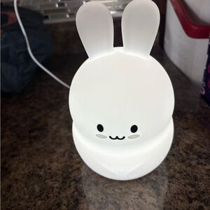 Charming White Bunny Night Light